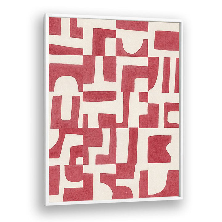 red puzzle by alisa galitsyna geometric prints geometric paintings in White Plain Frame