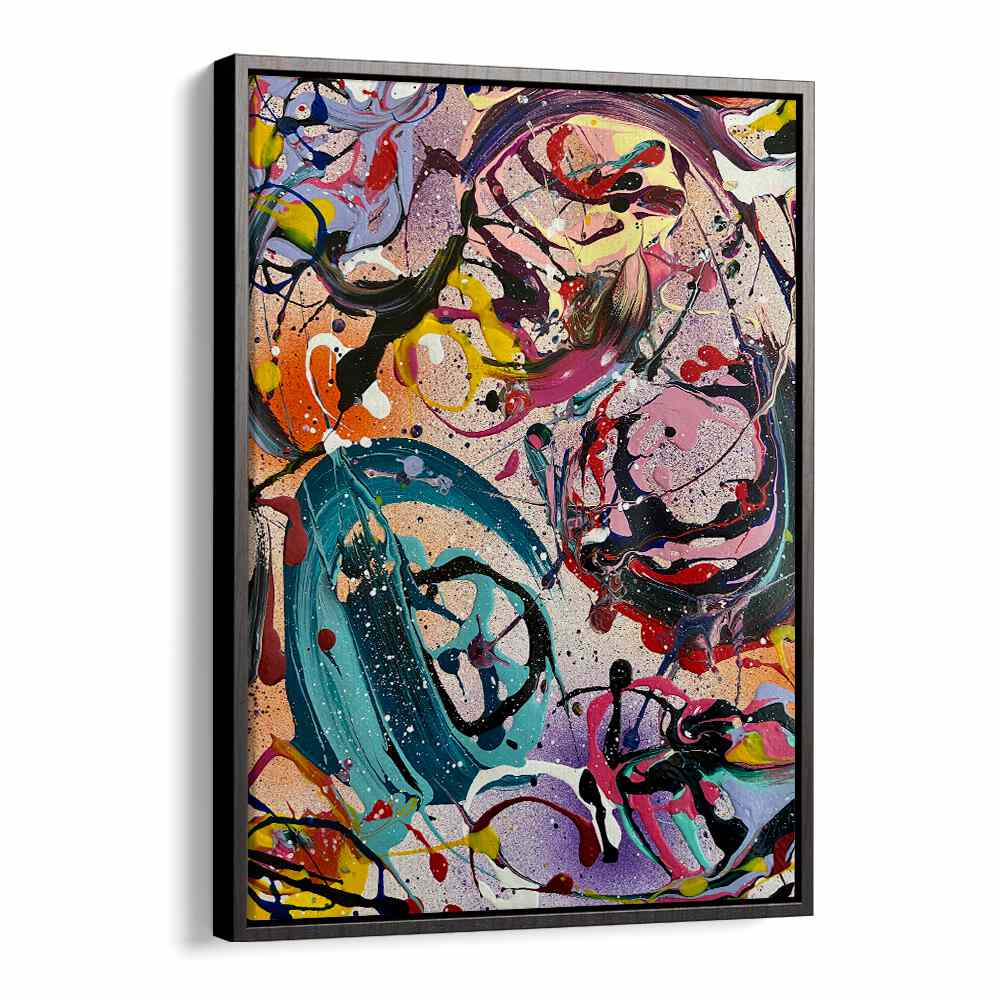 rei abstract paintings in Black Floater Frame