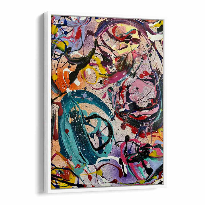 rei abstract paintings in White Floater Frame