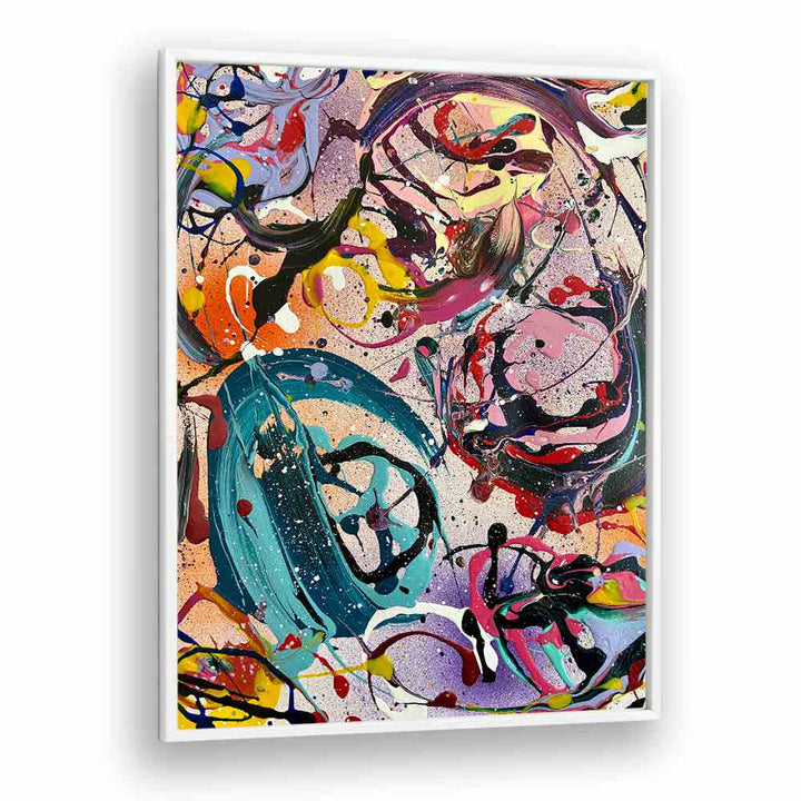 rei abstract paintings in White Plain Frame