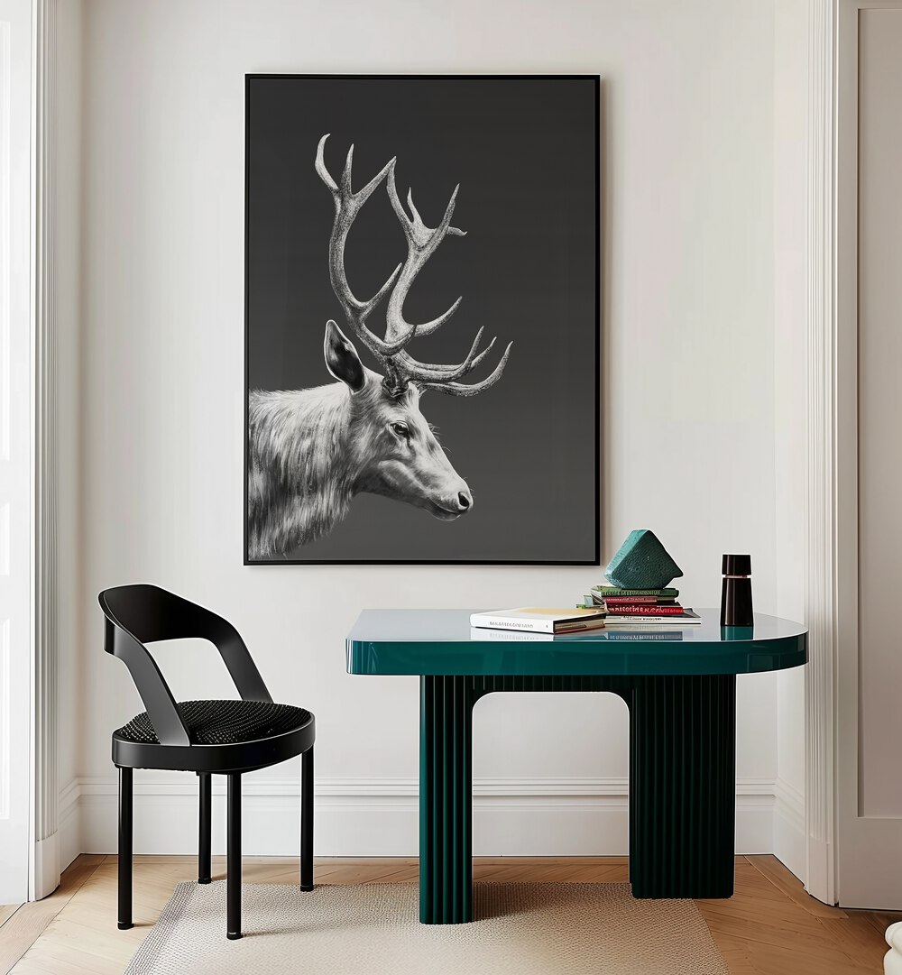 reindeer by gabriella roberg wall art prints Artwork II placed on a wall