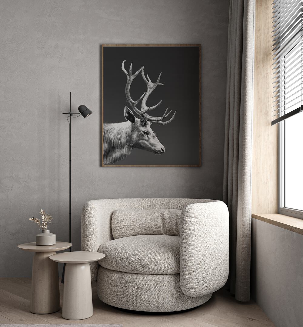 reindeer by gabriella roberg wall art prints Artwork VI placed on a wall