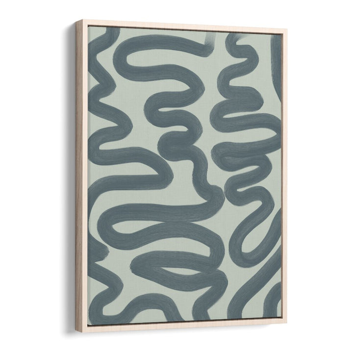 renovare by yopie studio abstract art paintings in Oak Wood Floater Frame