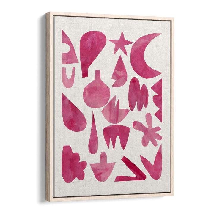 retro party by ejaaz haniff fashion paintings in Oak Wood Floater Frame