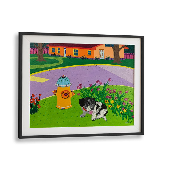 rex landscape art prints in Black Frame With Mount
