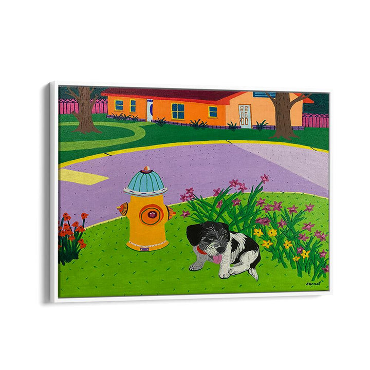 rex landscape art prints in White Floater Frame