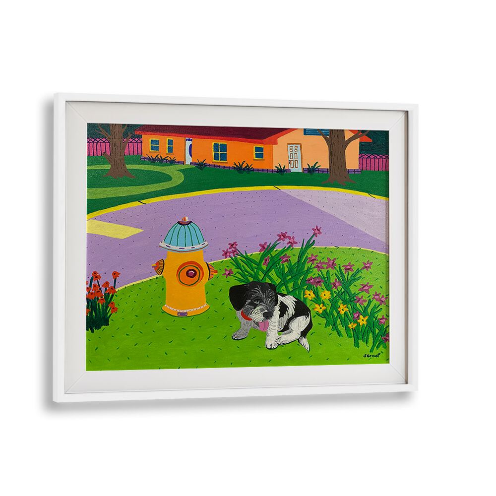 rex landscape art prints in White Frame With Mount