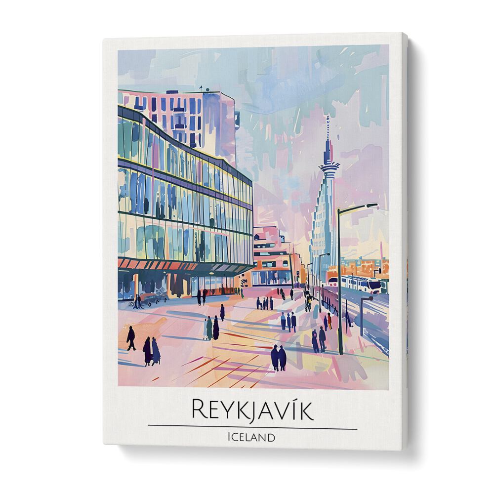 reykjavik-iceland travel posters in Gallery Wrap