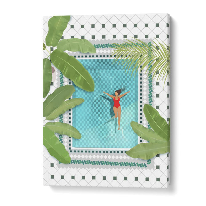 riad pool by petra lidze wall art prints in Gallery Wrap