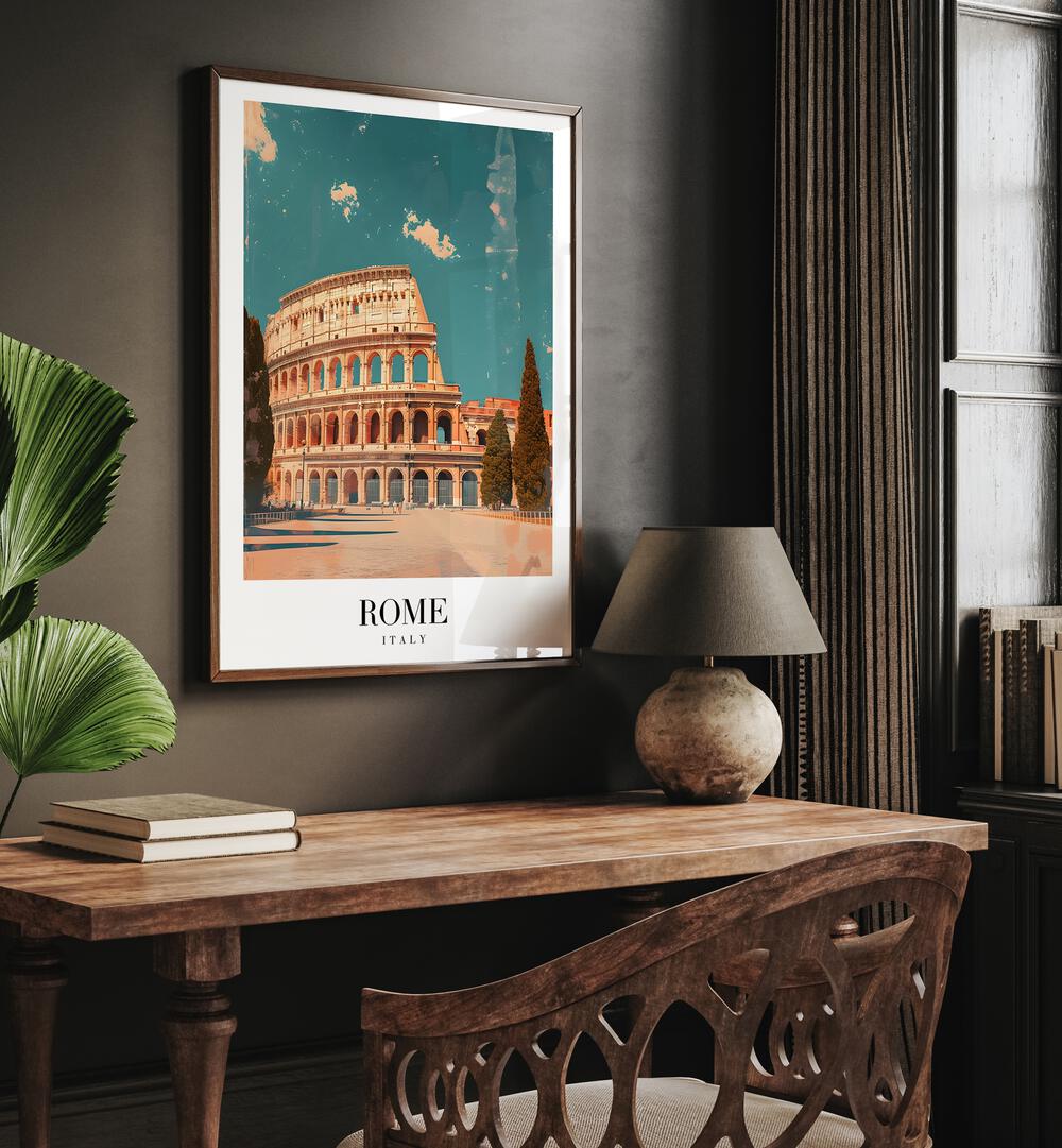 rome-italy I travel posters Artwork II placed on a Wall 