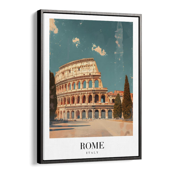 rome-italy I travel posters in Black Floater Frame