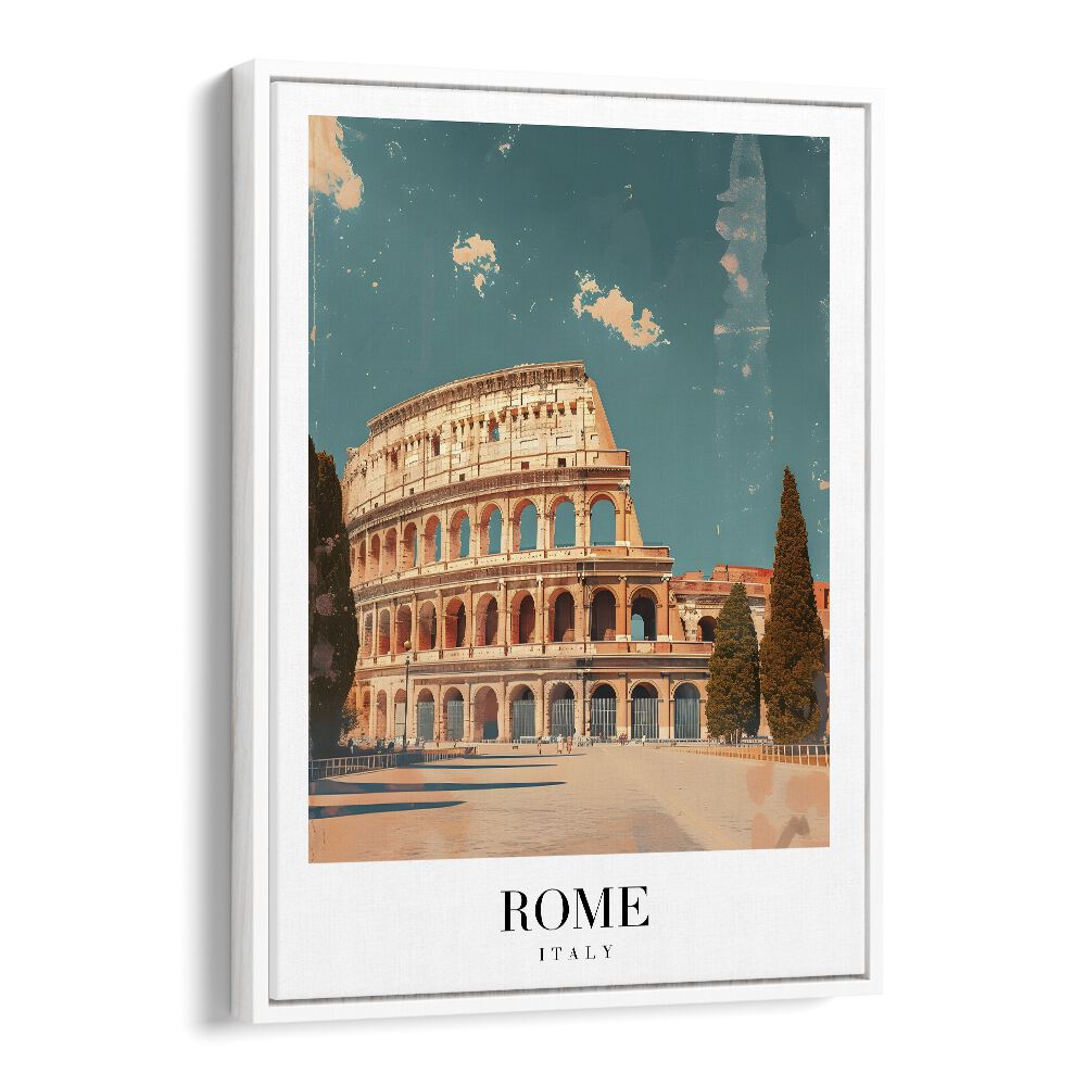 rome-italy I travel posters in White Floater Frame