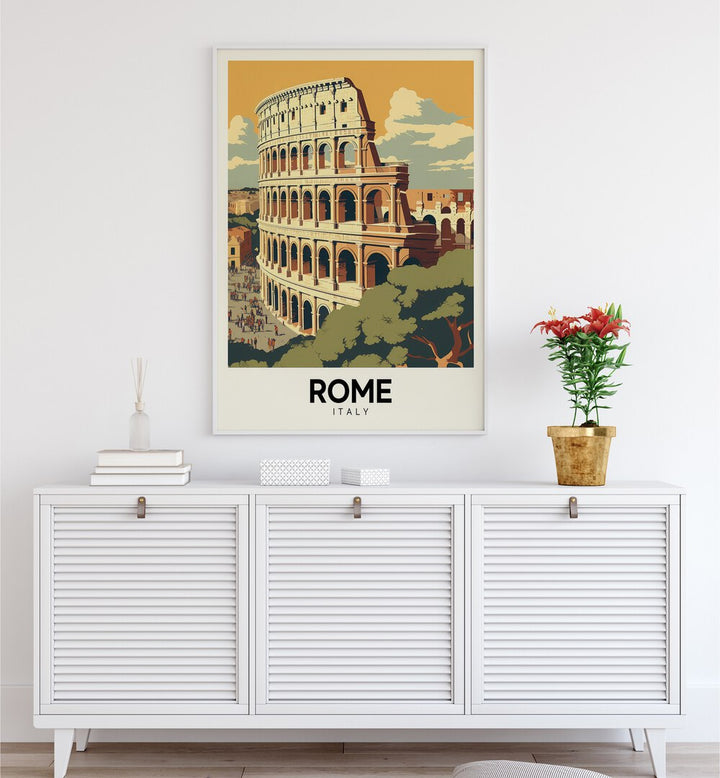 rome-italy III travel posters Artwork III placed on a Wall 