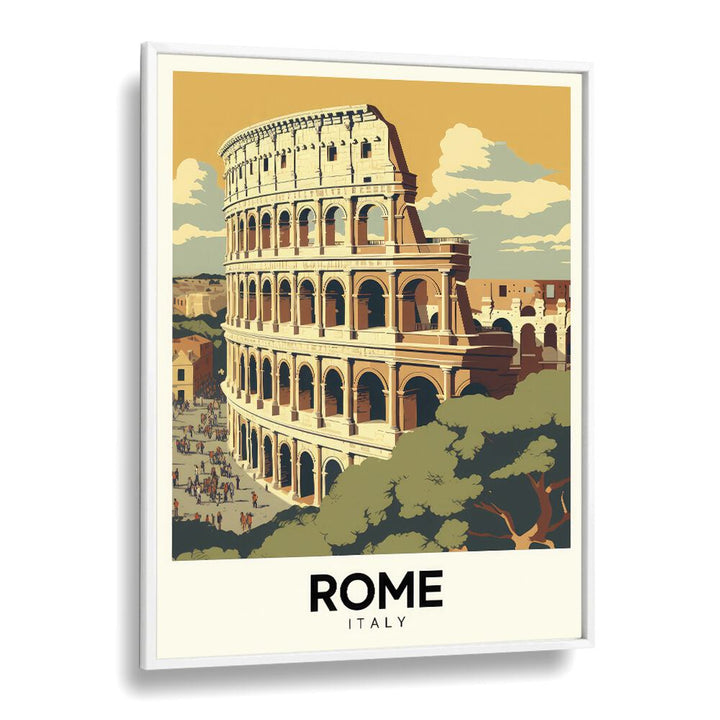 rome-italy III travel posters in White Plain Frame