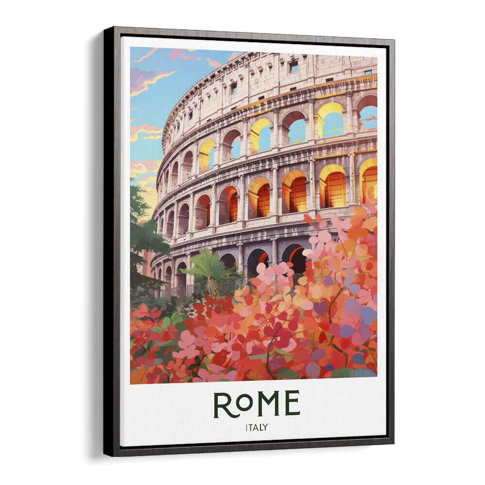 rome travel posters in Black Floater Frame