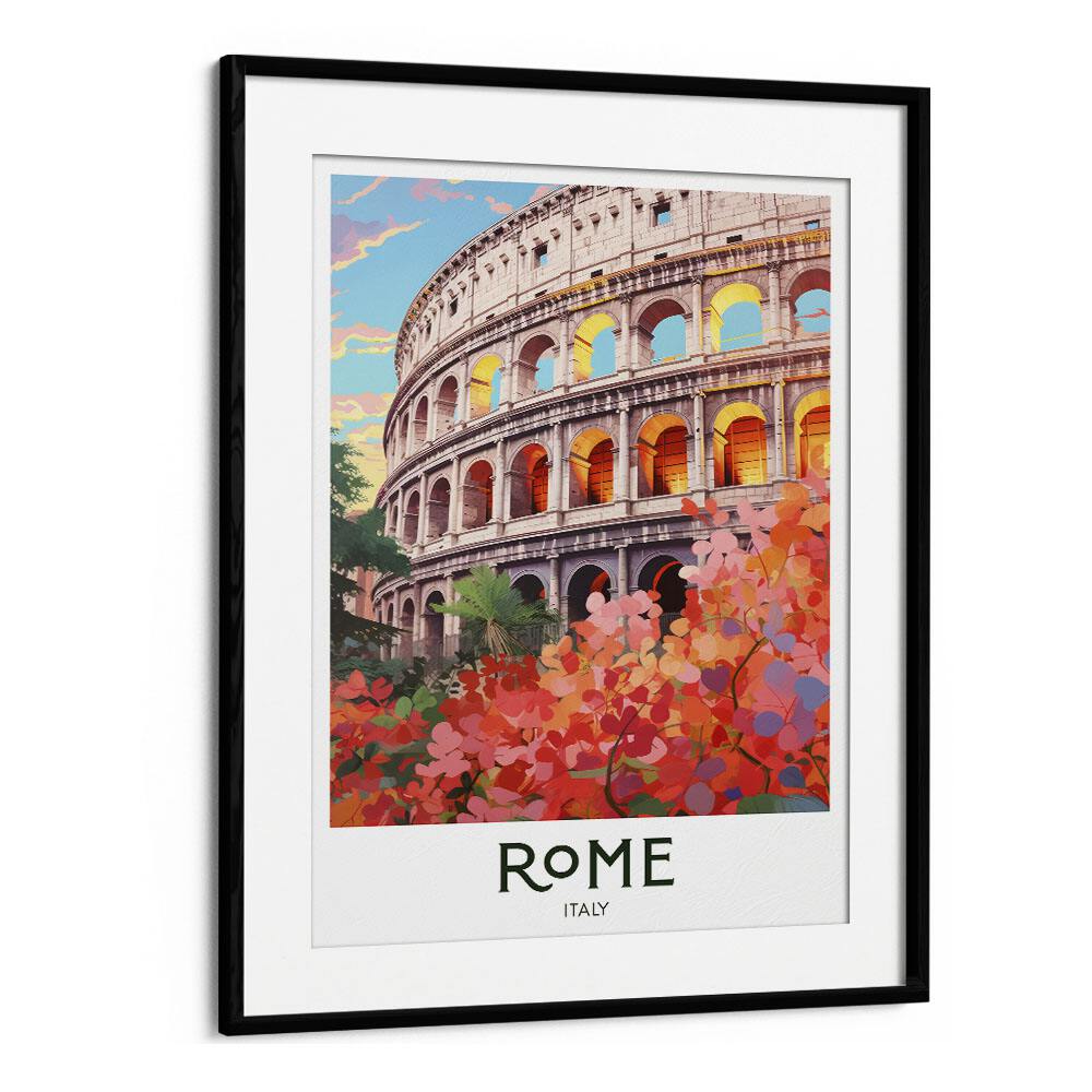 rome travel posters in Black Frame With Mount