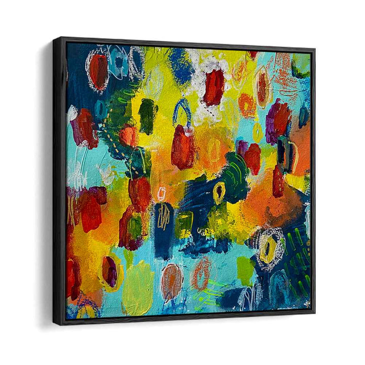 roses eternal abstract paintings in Black Floater Frame