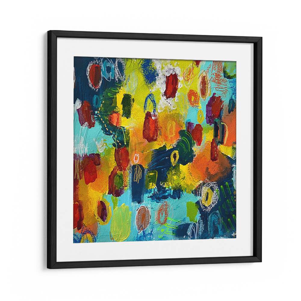 roses eternal abstract paintings in Black Frame With Mount