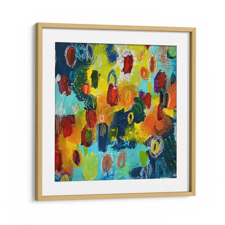 roses eternal abstract paintings in Oak Wood Frame With Mount