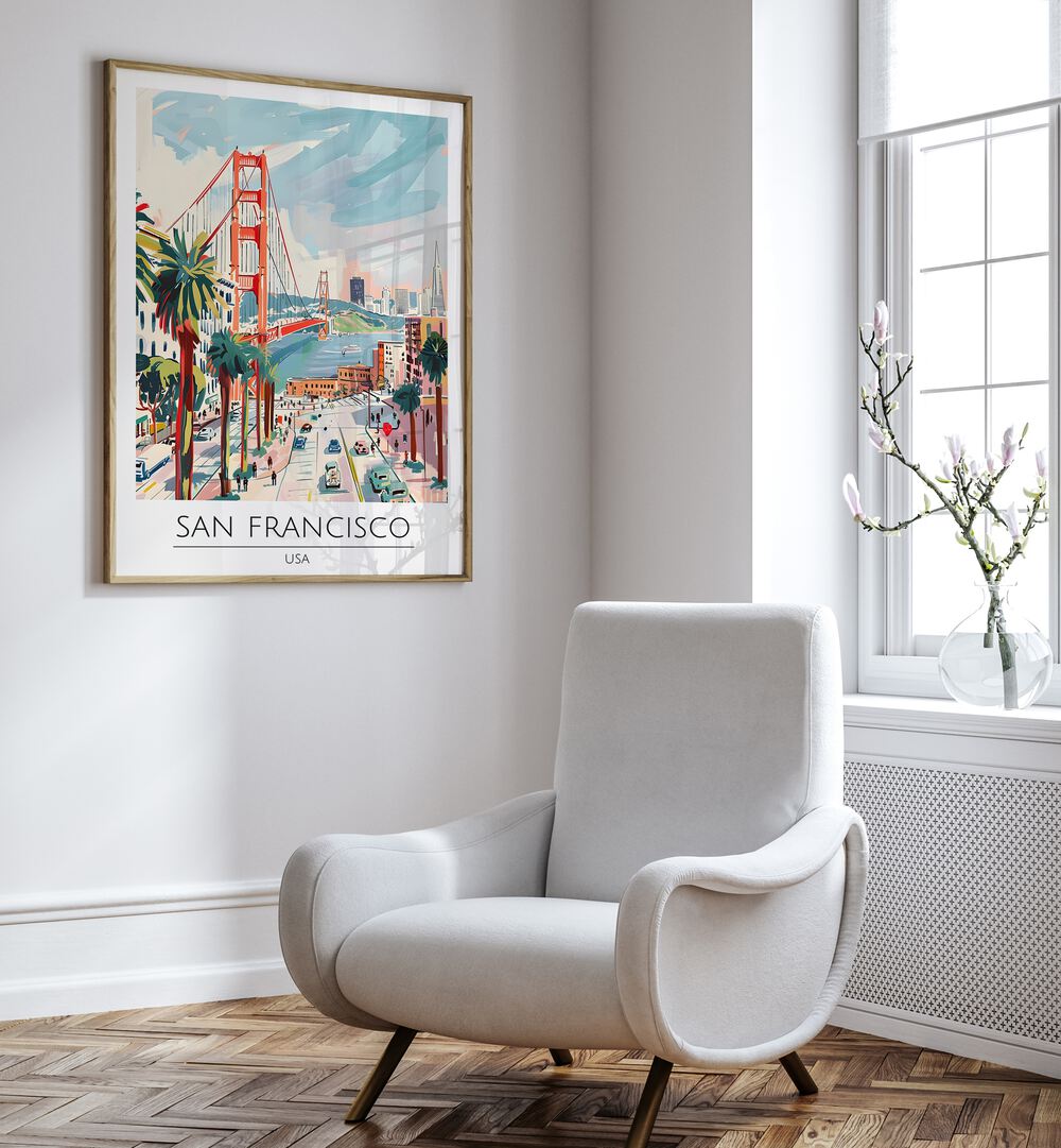 san francisco-usa travel posters Artwork I placed on a Wall