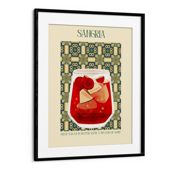 sangria ii kitchen posters kitchen art prints in Black Frame With Mount