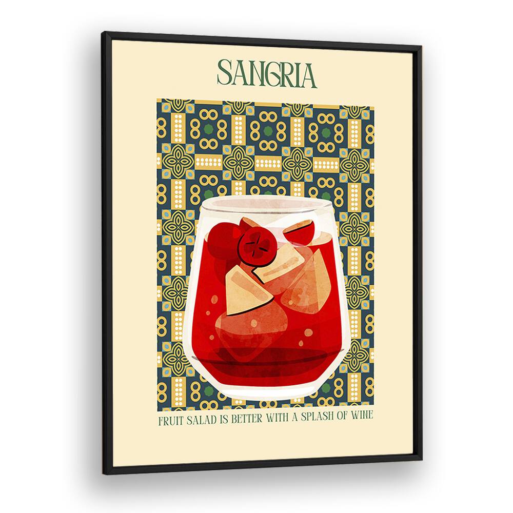 sangria ii kitchen posters kitchen art prints in Black Plain Frame