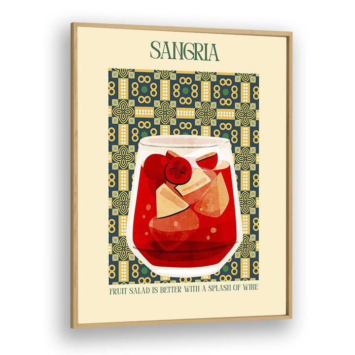 sangria ii kitchen posters kitchen art prints in Oak Wood Plain Frame