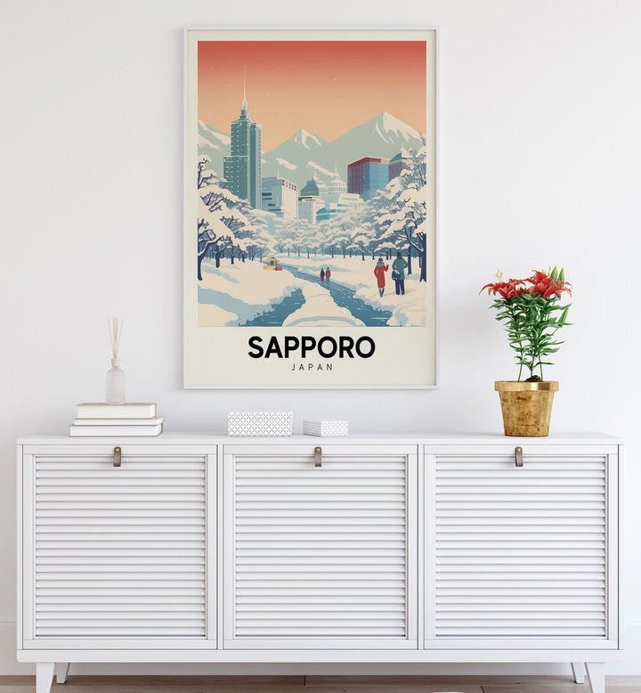 sapporo serenity travel posters Artwork I placed on a Wall 