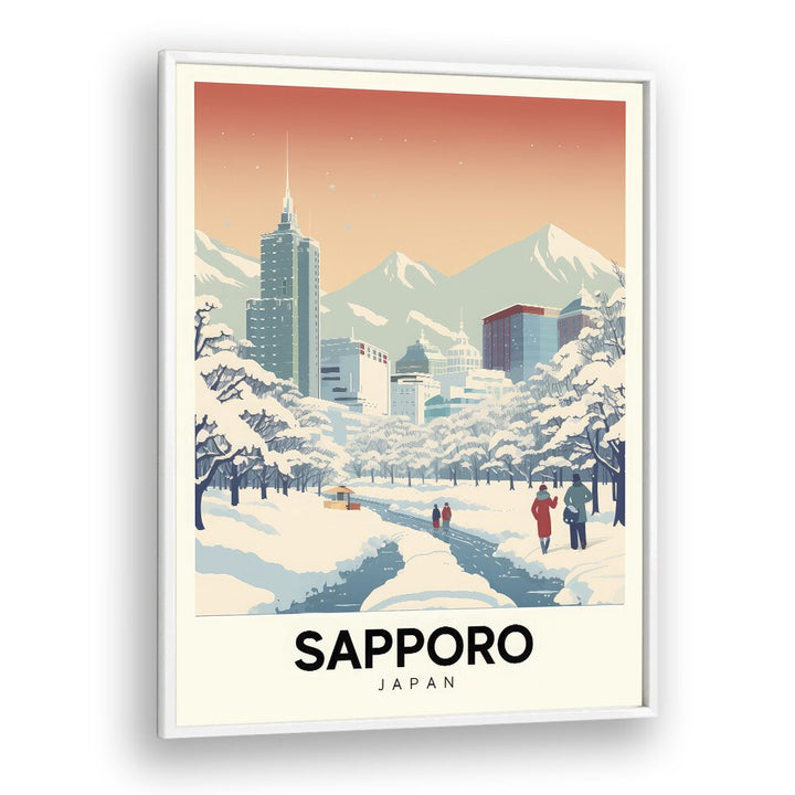 sapporo serenity travel posters in White Plain Frame