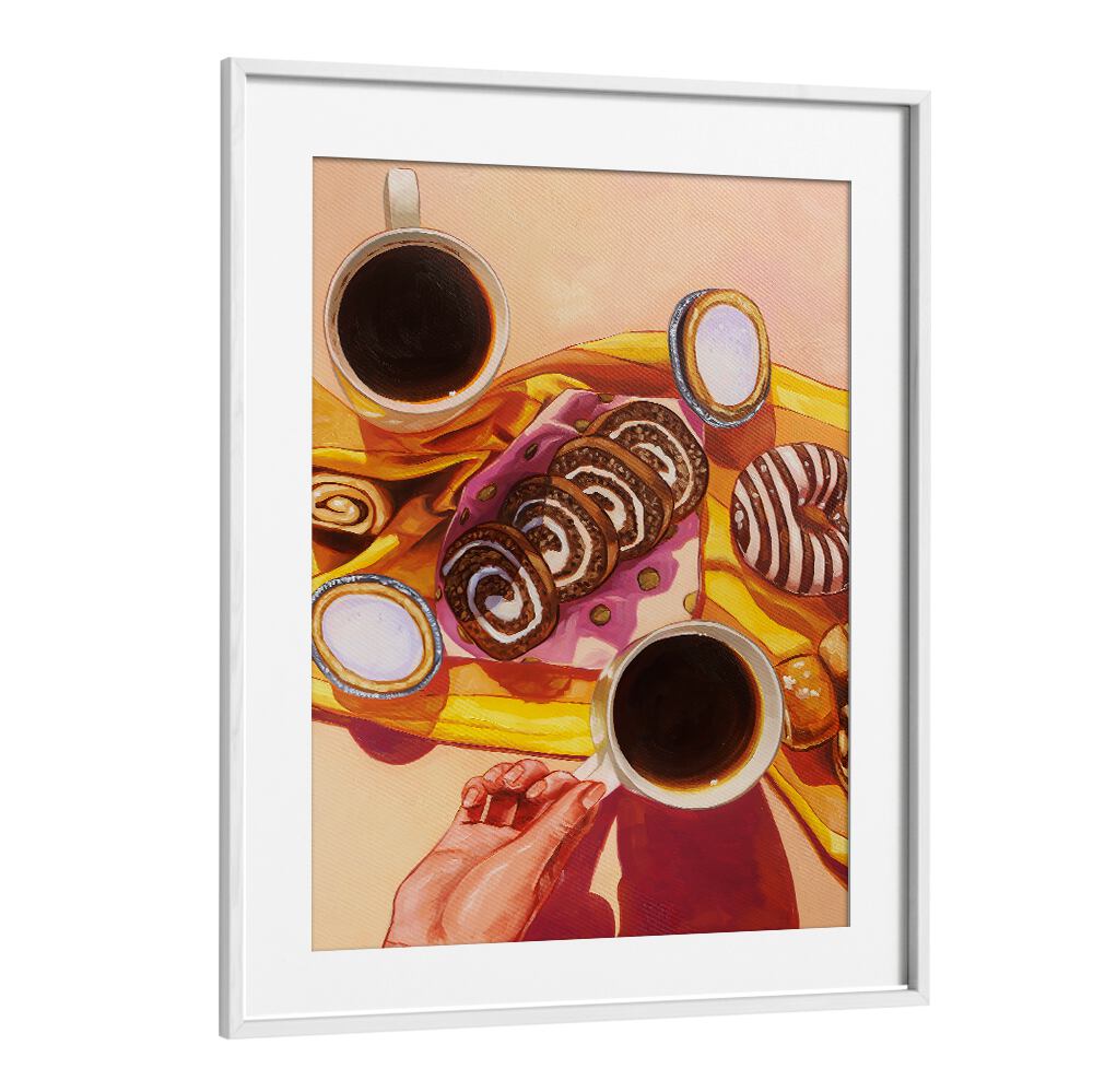 saturday morning kitchen posters in White Frame With Mount