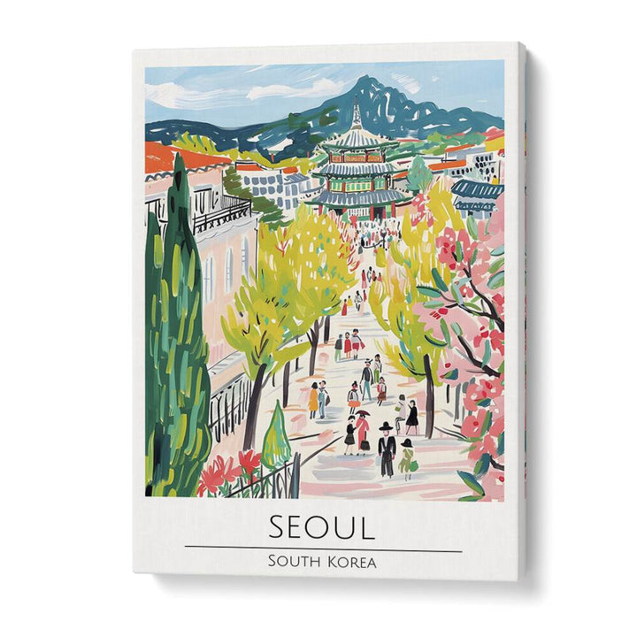 seoul-south korea travel posters in Gallery Wrap