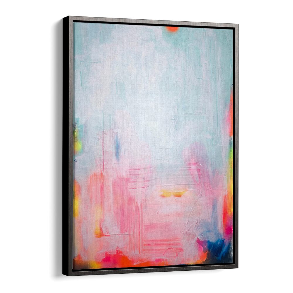 serotonin abstract paintings in Black Floater Frame