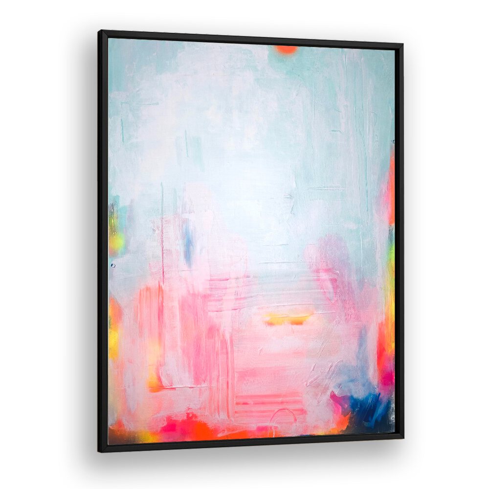 serotonin abstract paintings in Black Plain Frame