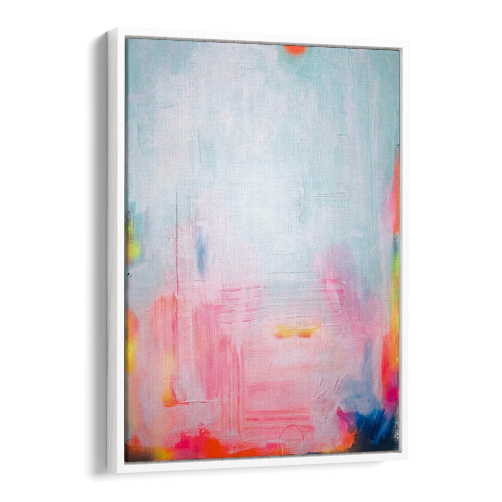 serotonin abstract paintings in White Floater Frame