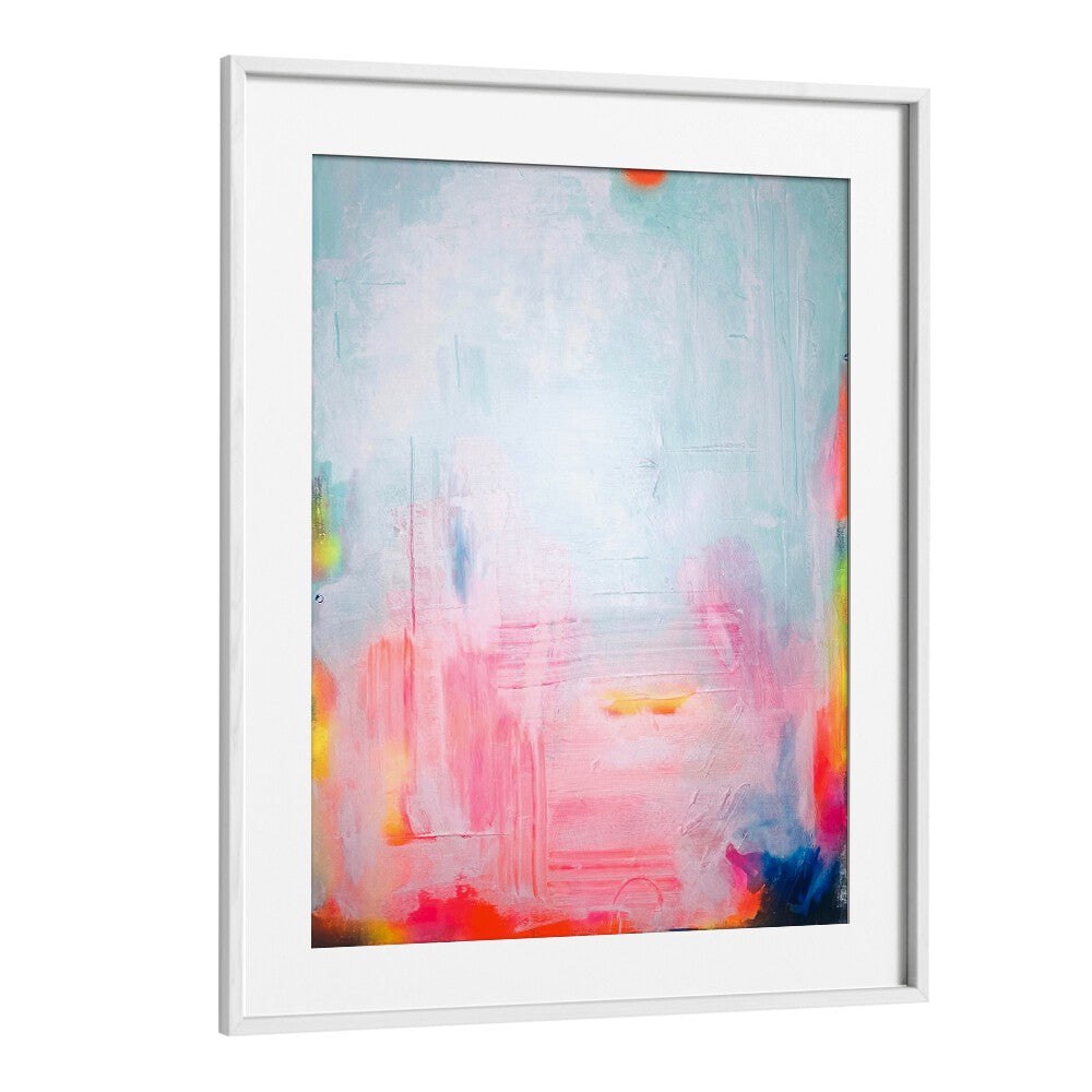 serotoninabstract paintings in White Frame With Mount