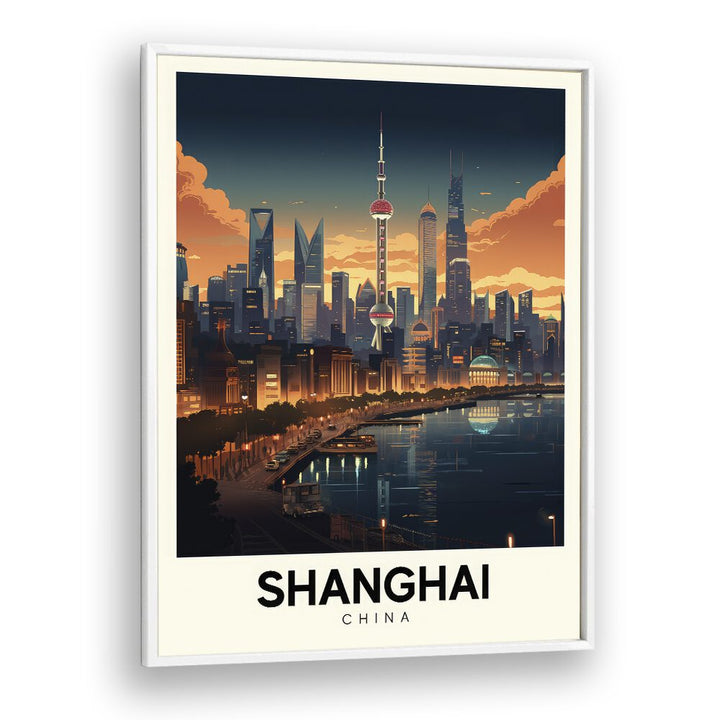 shanghai serenade travel posters in White Plain Frame