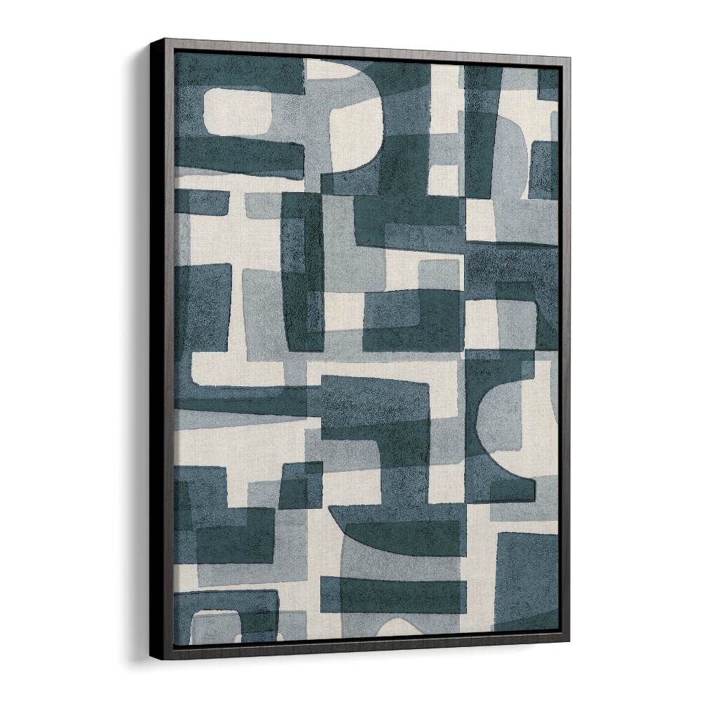 shapes a shadows i by alisa galitsyna geometric prints geometric paintings in Black Floater Frame