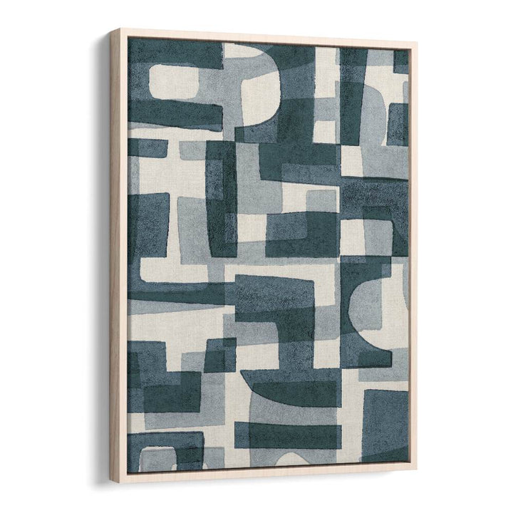 shapes a shadows i by alisa galitsyna geometric prints geometric paintings in Oak Wood Floater Frame