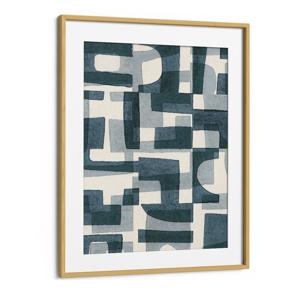 shapes a shadows i by alisa galitsyna geometric prints geometric paintings in Oak Wood Frame With Mount