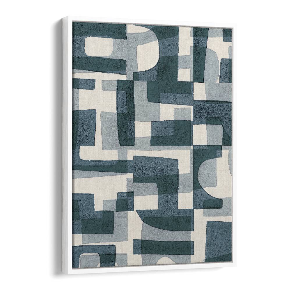 shapes a shadows i by alisa galitsyna geometric prints geometric paintings in White Floater Frame