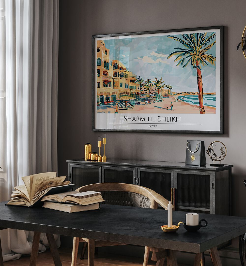 sharm el-sheikh-egypt travel posters Artwork III placed on a Wall 