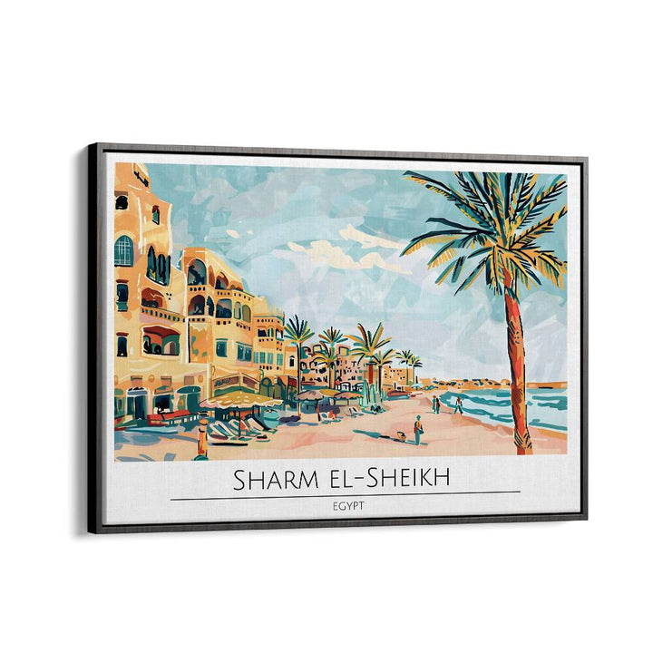 sharm el-sheikh-egypt travel posters in Black Floater Frame