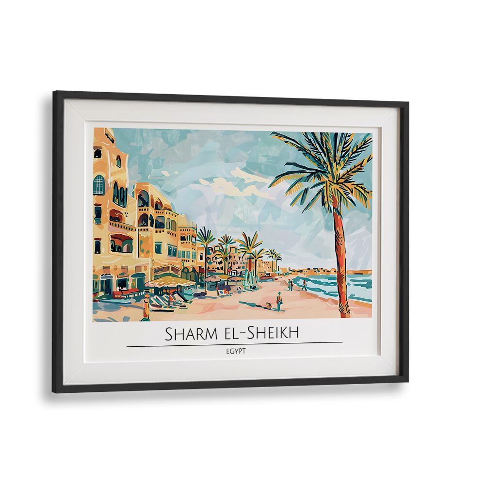 sharm el-sheikh-egypt travel posters in Black Frame With Mount