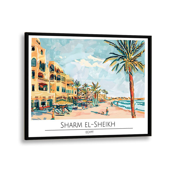 sharm el-sheikh-egypt travel posters in Black Plain Frame