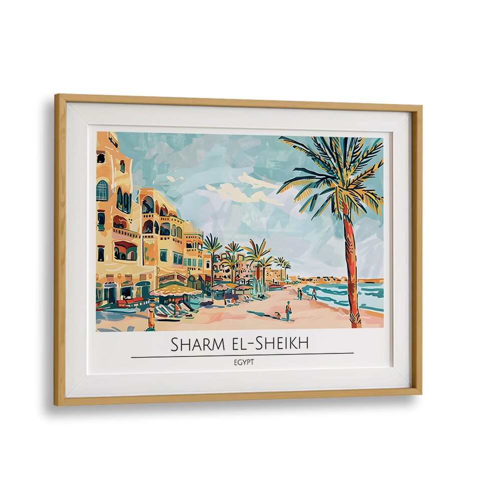 sharm el-sheikh-egypt travel posters in Oak Wood Frame With Mount