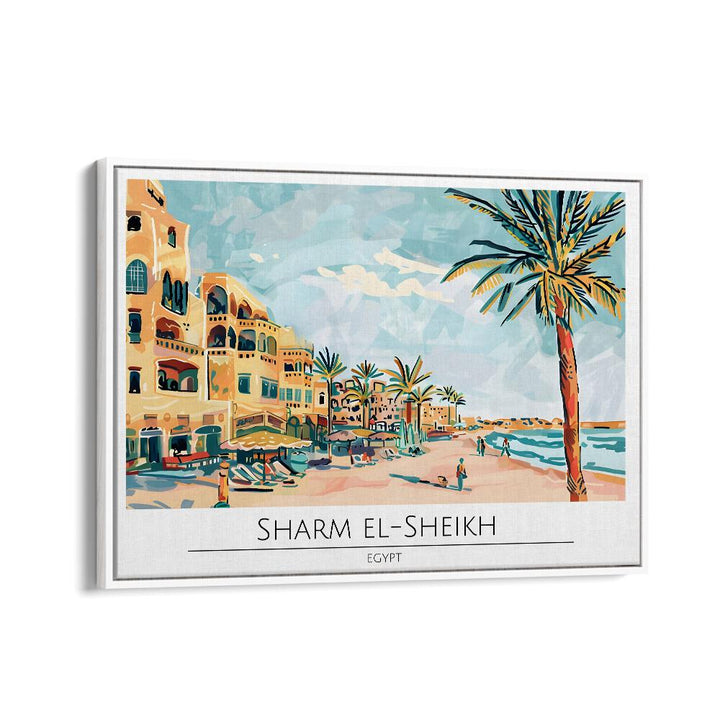 sharm el-sheikh-egypt travel posters in White Floater Frame