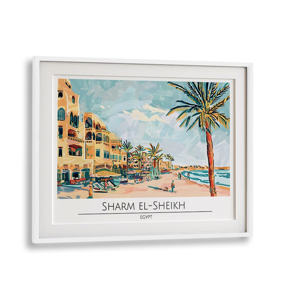 sharm el-sheikh-egypt travel posters in White Frame With Mount