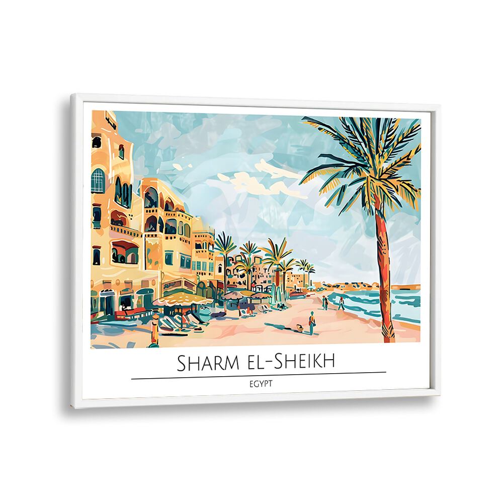 sharm el-sheikh-egypt travel posters in White Plain Frame