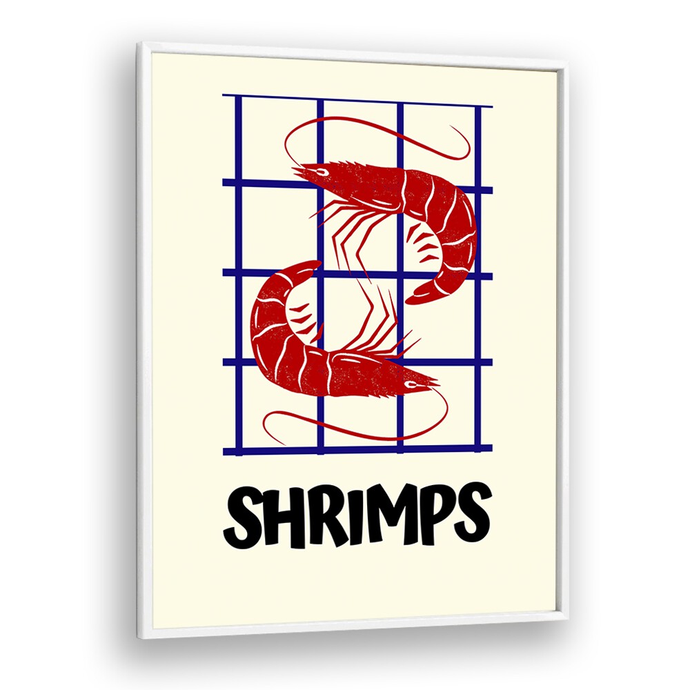 shrimps kitchen posters kitchen art prints in White Plain Frame