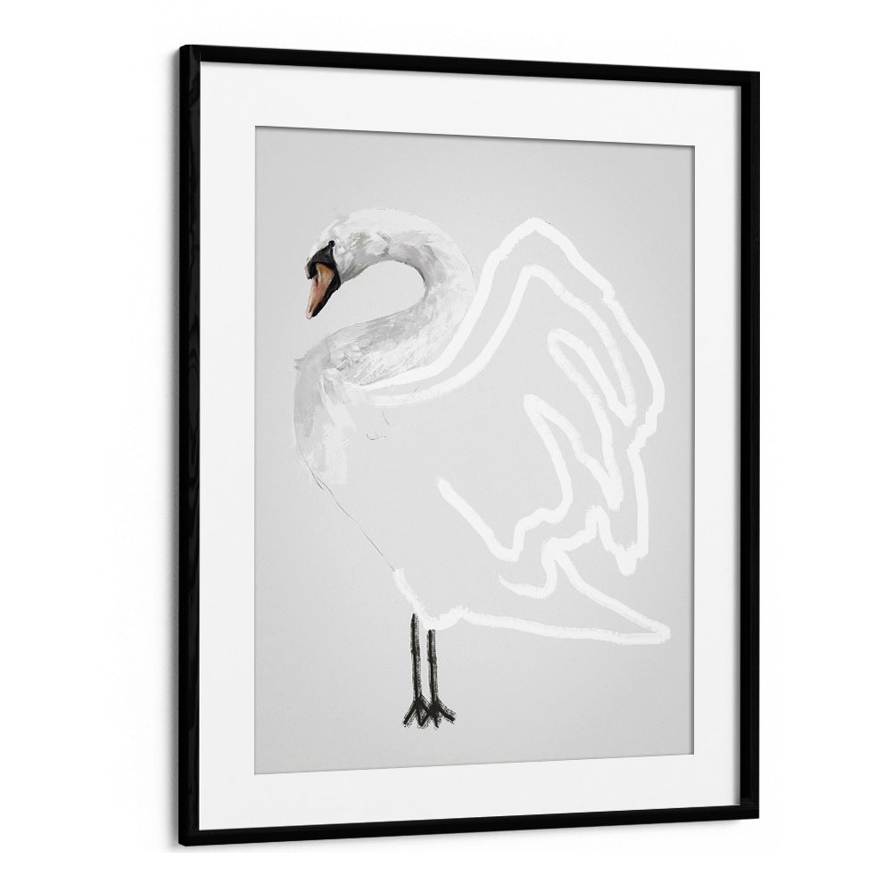 simplicity by gabriella roberg wildlife paintings wildlife posters in Black Frame With Mount